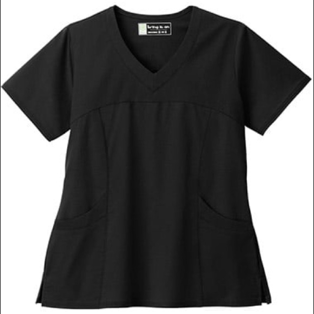 Women's Sporty V-Neck Solid Scrub Top